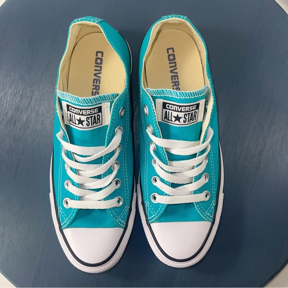 Converse All Star Chuck Taylor Teal Sneakers Women's Size 8 - Picture 7 of 8
